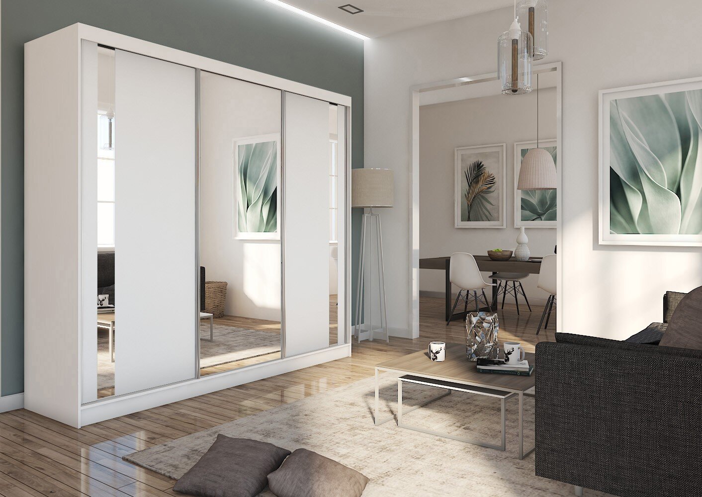 Szafa przesuwna Grab 240 Biała